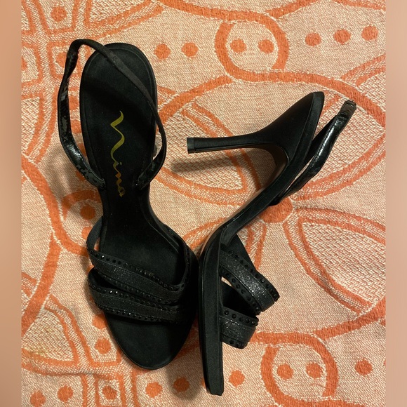NWOT Nina black dress sling backs - Picture 3 of 7